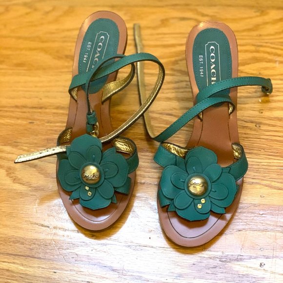 Coach Heeled Sandals 5.5 - Picture 2 of 4